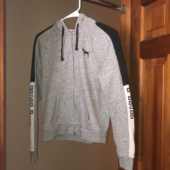 Gray pink sweatshirt hoodie - Picture 1 of 2